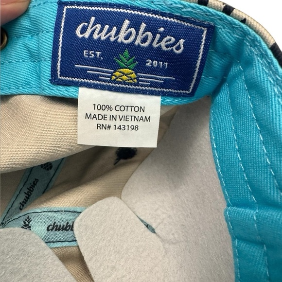 NWOT Chubbies Floressence  Blue and Cream Floral Adjustable Cap - Picture 9 of 9